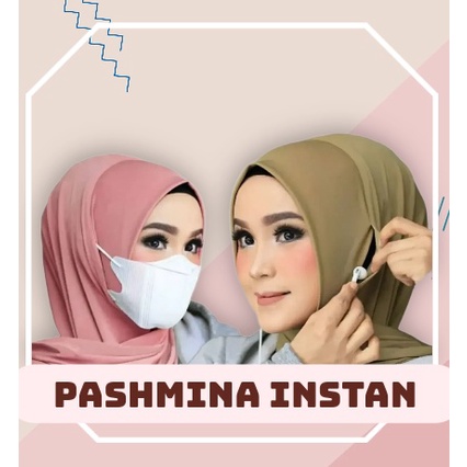 Pashmina Instan Royal - Kerudung Instan Masker Variasi Lubang Telinga - Pastan jersey