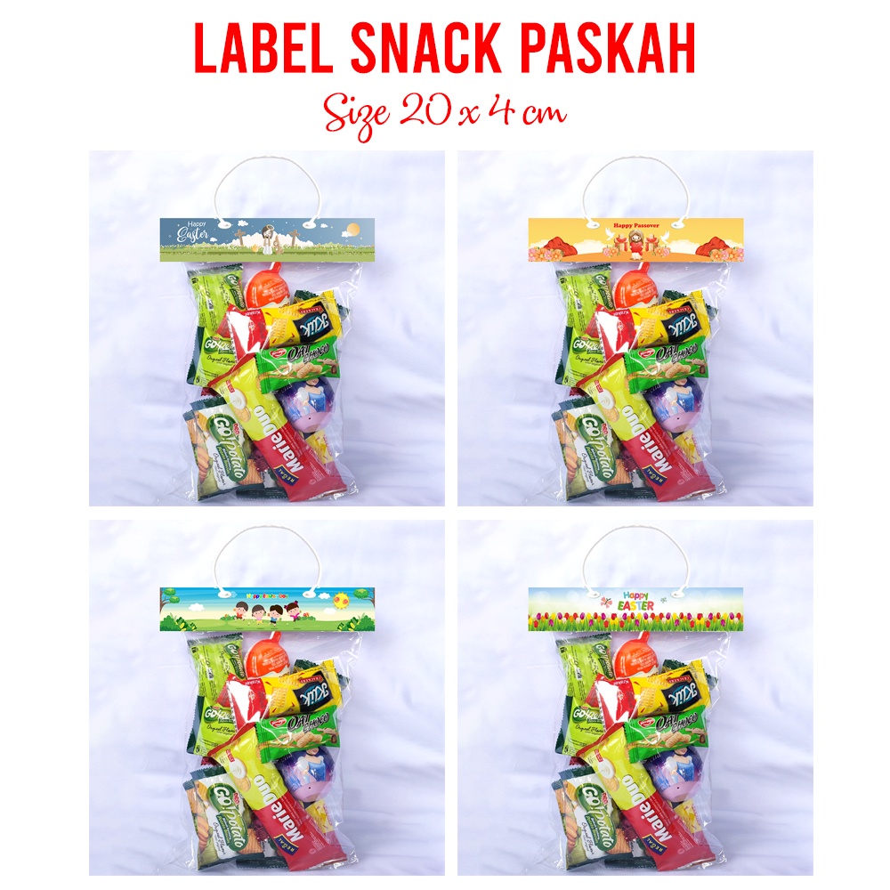 

Label Snack Plastik Bingkisan Paskah Easter Good Friday Persekutuan Gereja Kristen Katolik Easter