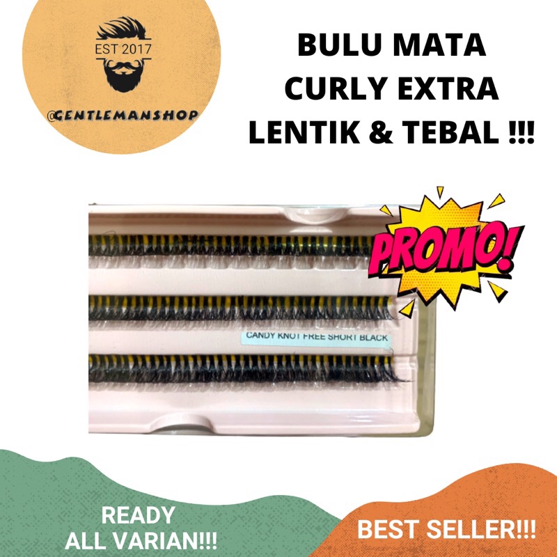 EXTRA CURLY TEBAL DAN LENTIK -  Bulu Mata Tanam Knot Free Eyelash Extension Lembut - Bulu Mata Palsu