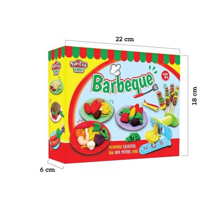 Fun Doh Barbeque - Mainan Lilin Anak Fundoh / Playdoh Barbeque