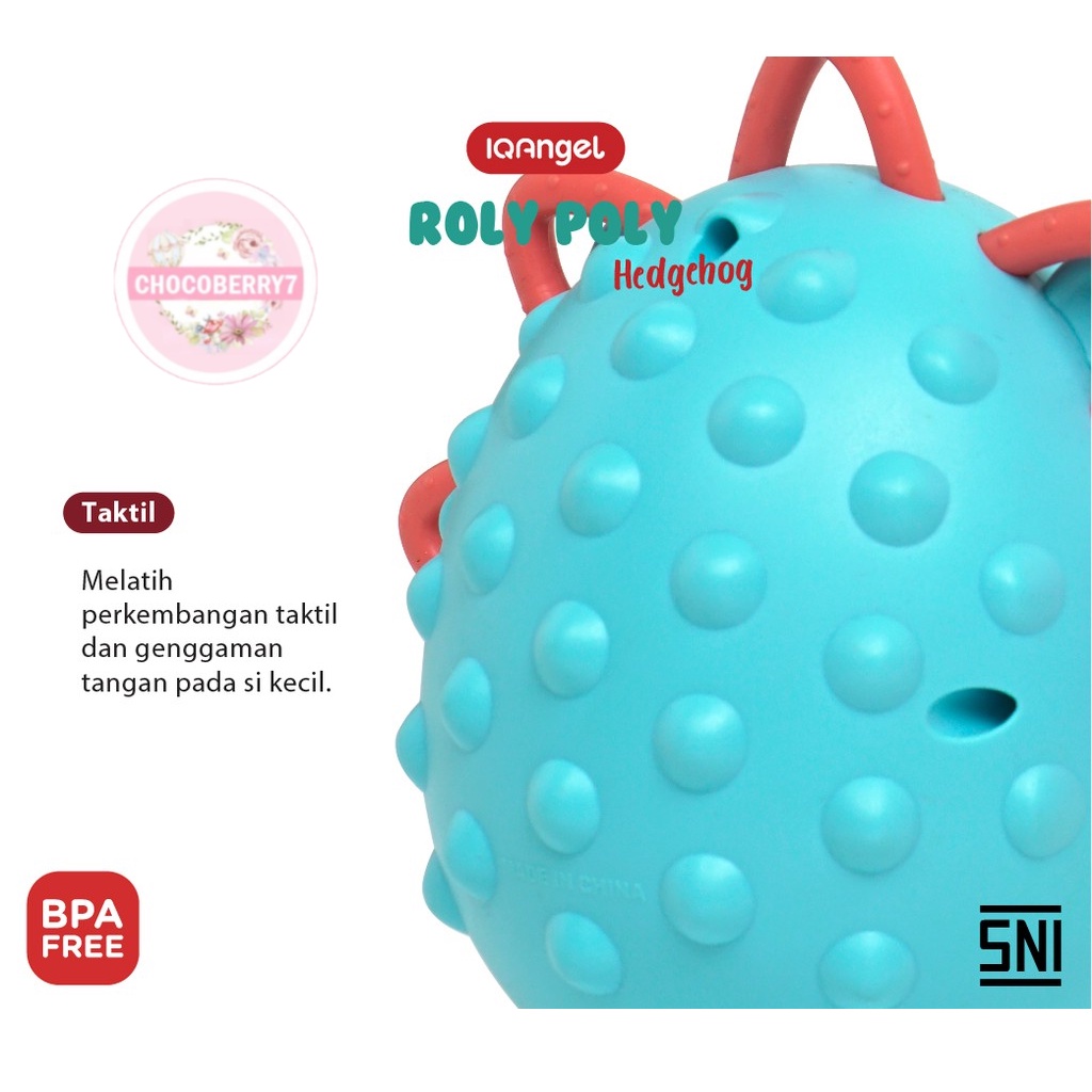 IQAngel Roly Poly Hedgehog Toys IQBT0120/ Gigitan Bayi Teether / Mainan Gigitan Bayi / Teether Rattle