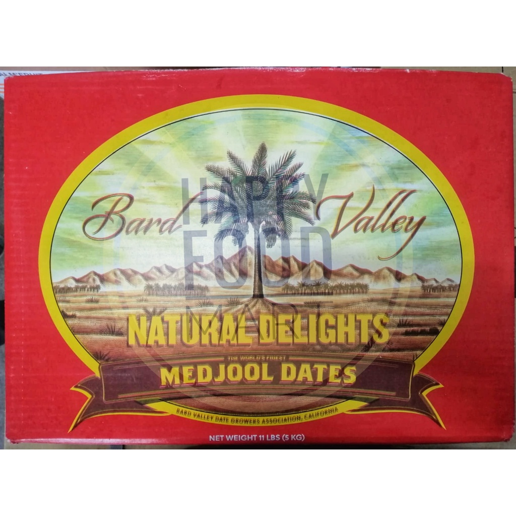 

[100% ORI] NATURAL DELIGHTS WHOLE FRESH MEDJOOL DATES 5 KG/BARD VALLEY KURMA JUMBO GRADE LARGE/CALIFORNIA USA PREMIUM DATES