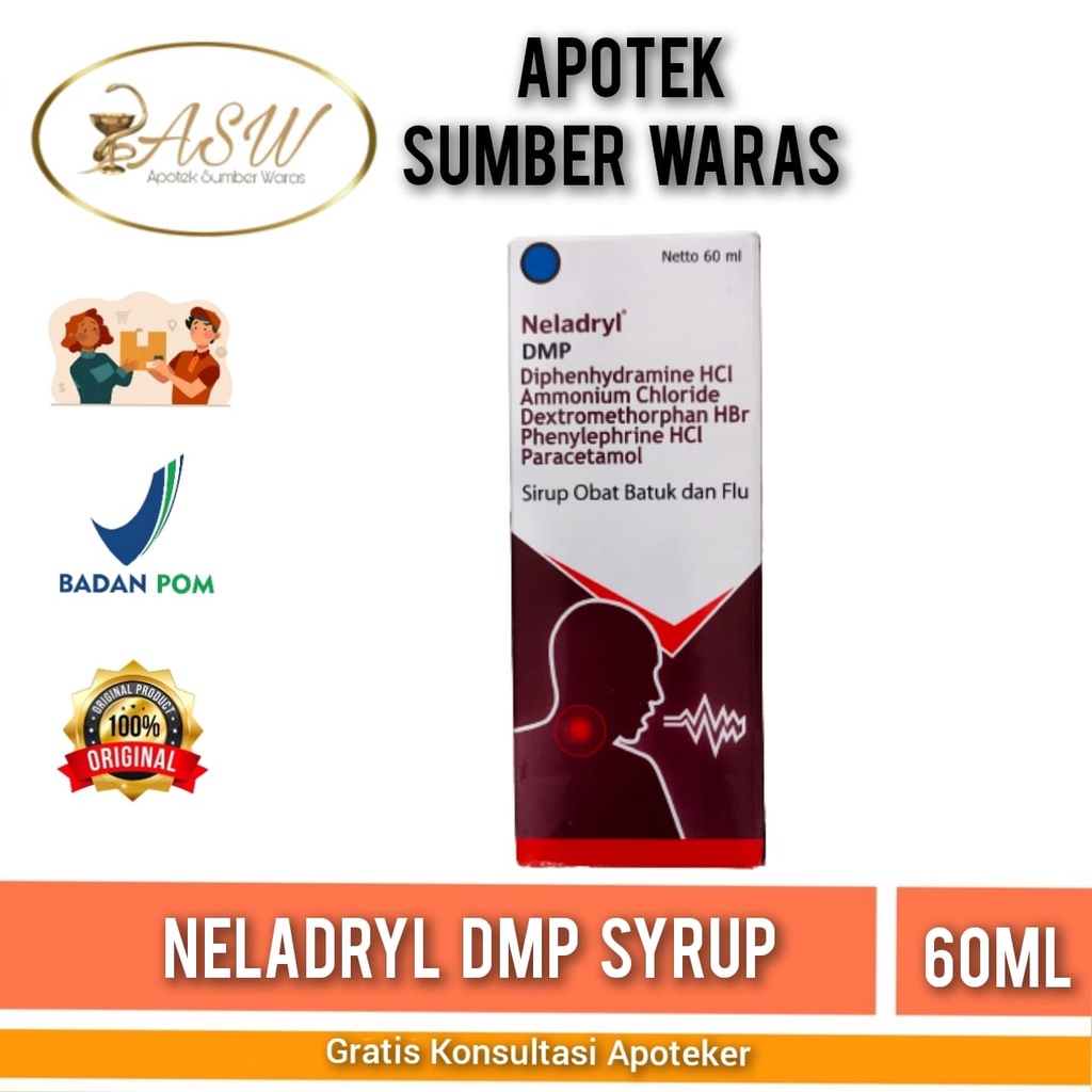 NELADRYL DMP SY 60ML / OBAT BATUK PILEK