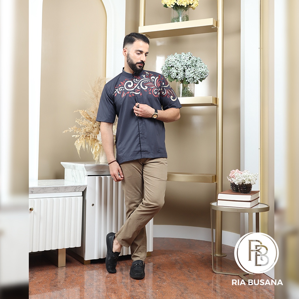 Ria Busana - Bastoh- Koko Dewasa  Pria Lengan Pendek Art. Umwa