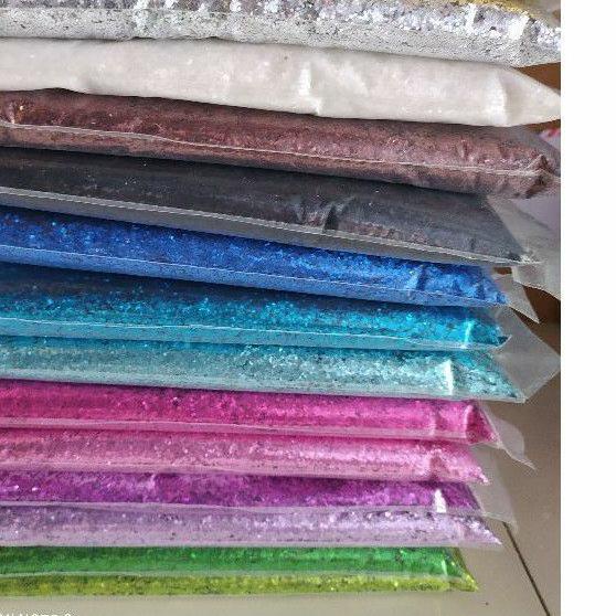 ➺ gliter kasar kiloan glitter kasar art hiasan ✵