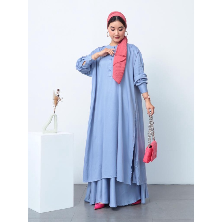 One Set Tunik Rok Rayon Twill Jumbo - 2106.01.129