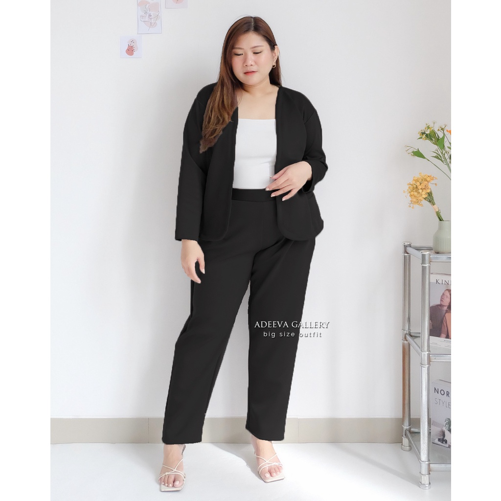 ADEEVA Formal Setelan Blazer Celana Scuba