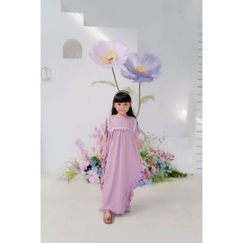 Kaftan anak LILAC perempuan 2-10tahun amara kaftan by lucuna  smilee
