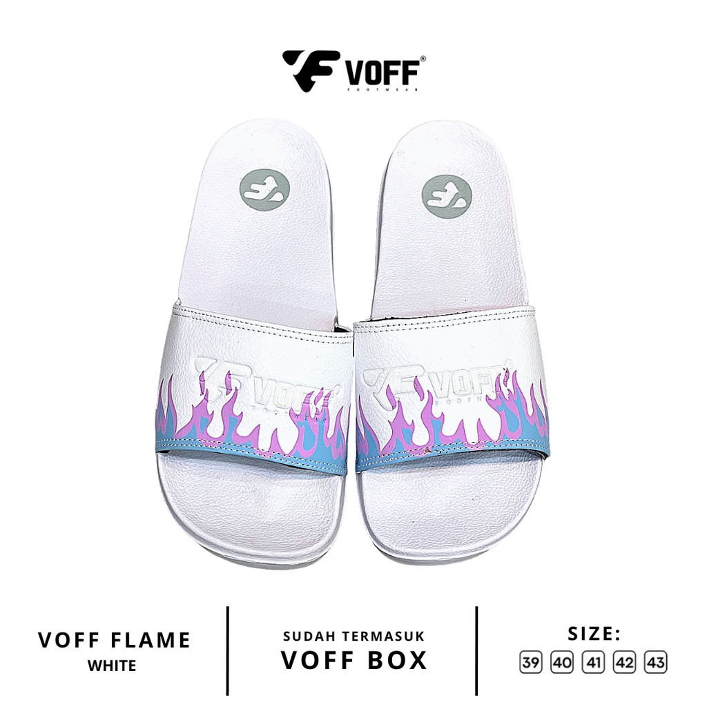 Voff Official Store - Voff Flame White | Slippers | Sandal Unisex
