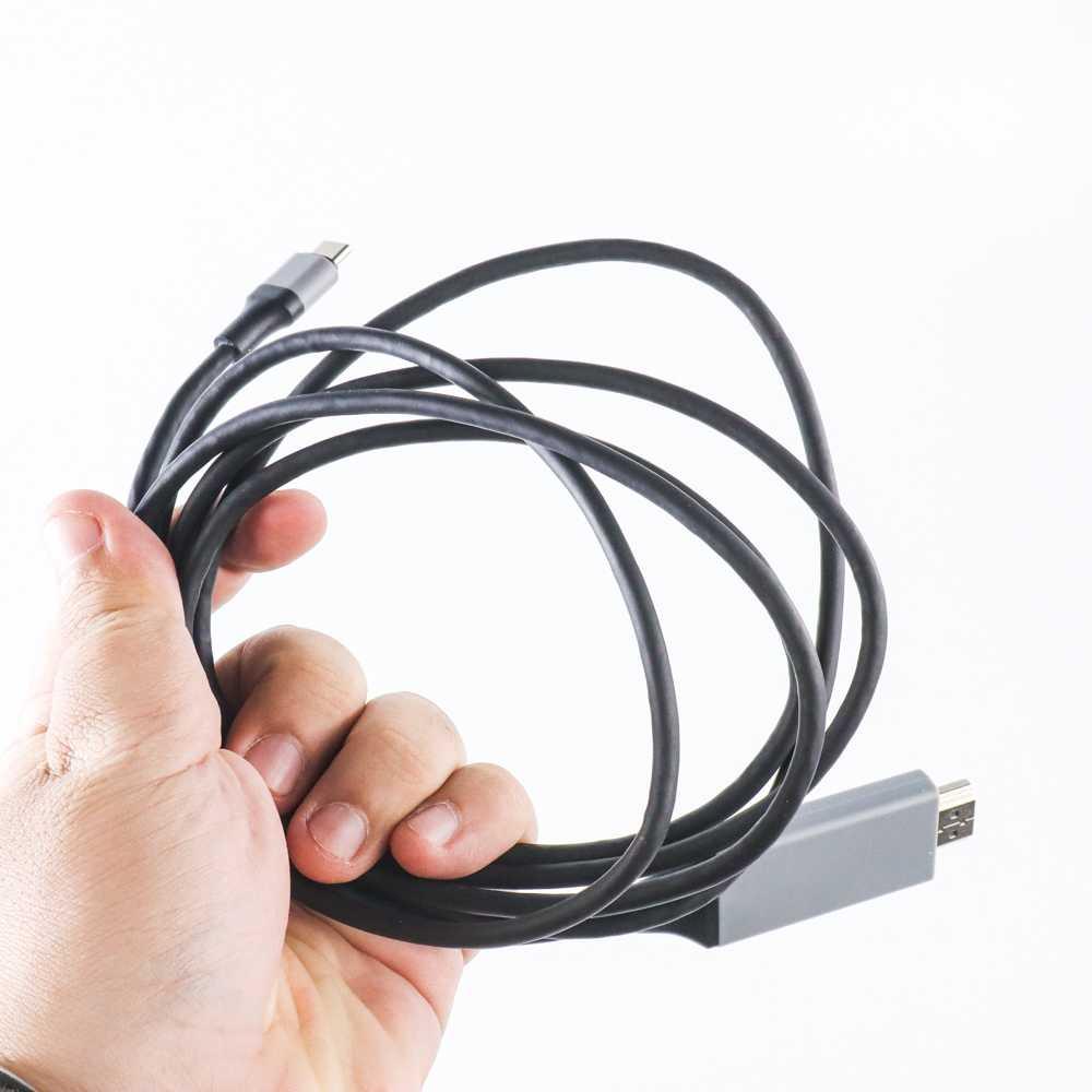 Kabel Video Konverter USB Type C to HDMI 4K 2 Meter - TH02 - Dark Gray