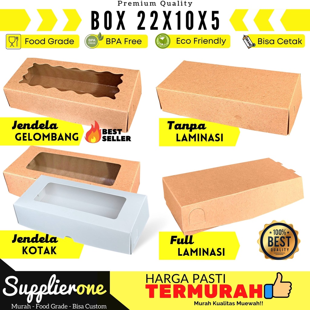 Dus Brownies 22x10x5 / Dus Brownies Box 22x10 / Box Brownies Jendela Kemasan Brownies / Dus kue