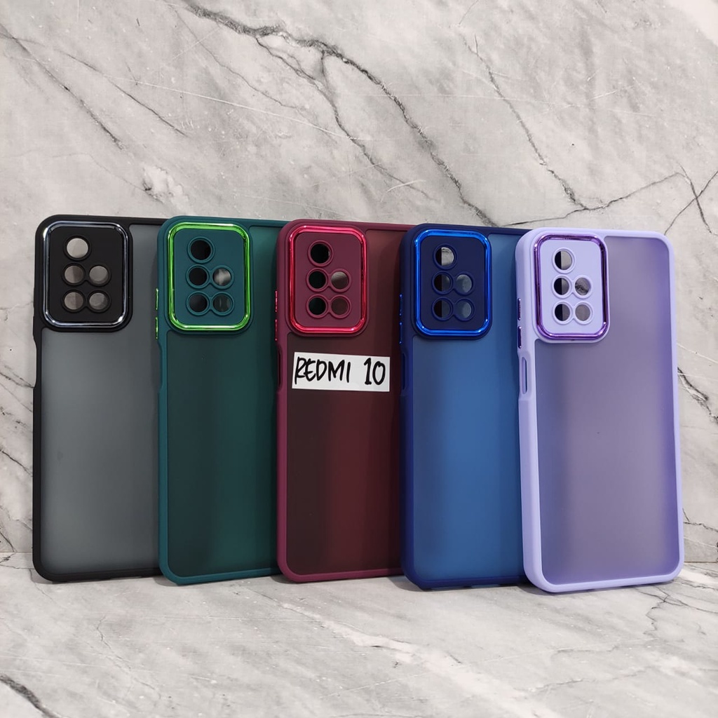 CASE DOVE HYBRID CHROME SOFT CASE FOR REDMI 9 REDMI 9A REDMI 9C REDMI 10 4G REDMI 10A REDMI 10C REDMI A1 2022 REDMI A2 WHITE_CELL