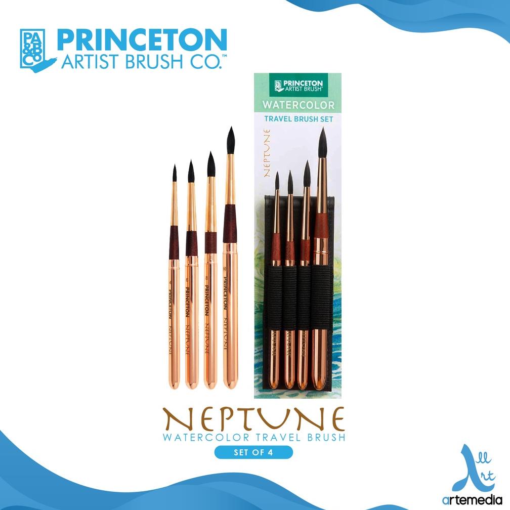 

Kuas Lukis Princeton Neptune 4750 Travel Set Synthetic Squirrel Watercolor Brush Short Handle