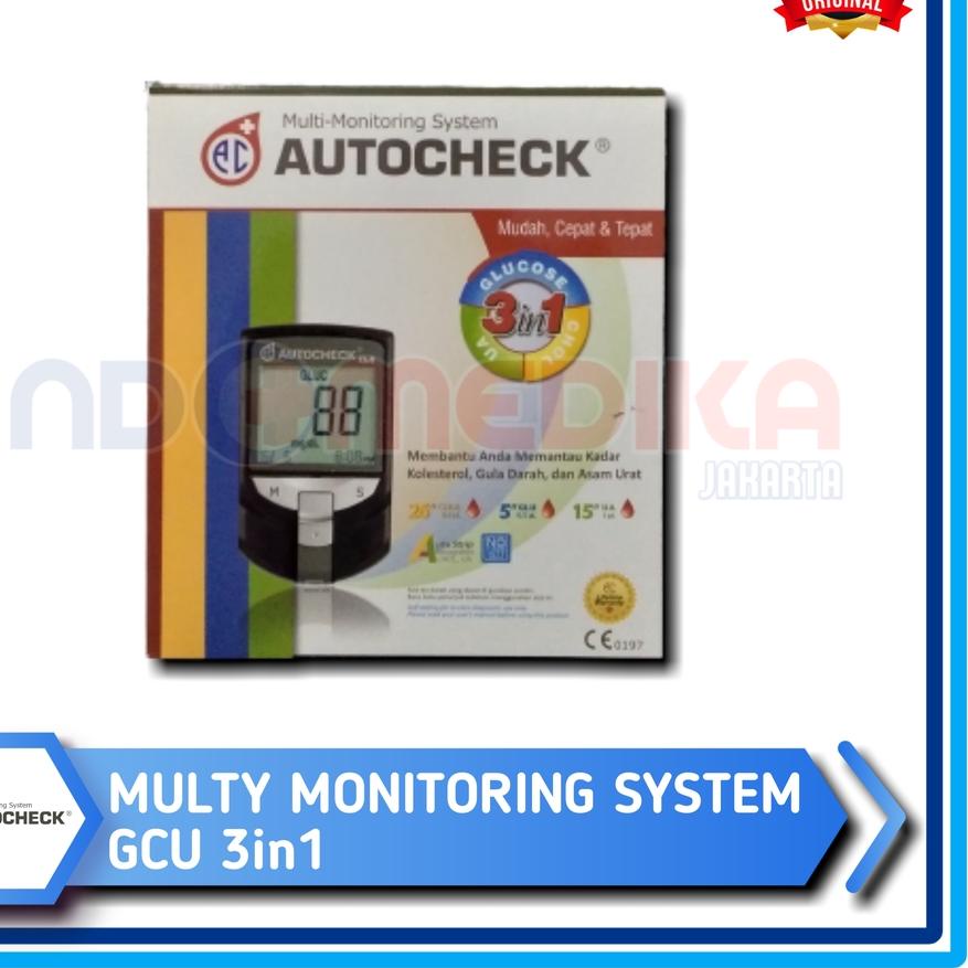 ✰ Alat Autocheck / Autocheck 3in1 / GCU 3 in 1 Autocheck / Alat Cek darah 3 fungsi ❅