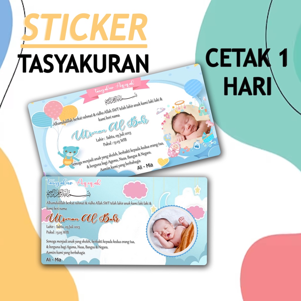 

Stiker Aqiqah / Sticker Tasyakuran Aqiqah / setiker label / Sticker Syukuran / Stiker t&j 101 / Stiker Tom and Jerry 101 BAHAN stiker sudah ada lem