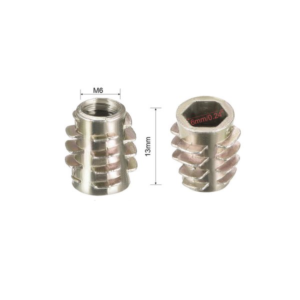 [HAEBOT] Mur Tanam Nut Insert Tee T Nanas 6mm OE 13mm M6 Rumahan Baut Kayu BED CNC Meja Logam Pengunci Bolt Housing Sel