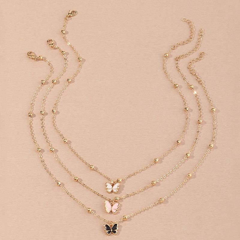 Kalung Wanita Liontin Kupu Import Premium Simple Rantai Jedar