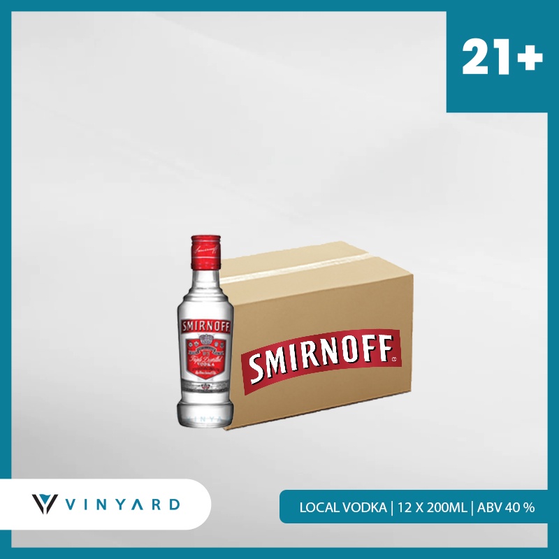 Smirnoff Red 200 ml 1 Karton ( 12 Botol )