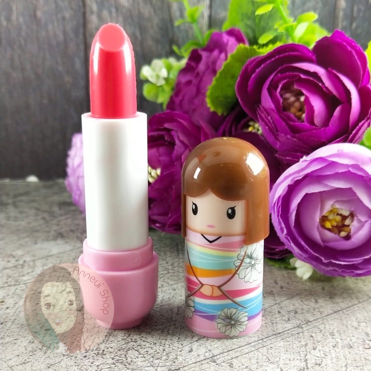 [BPOM] Kimono Doll Temperature Lipbalm Loves Me Pelembab Bibir Cute Imut Kiyowo Anak Dewasa Boneka Jepang Berubah Warna Pemerah Alami Bibir