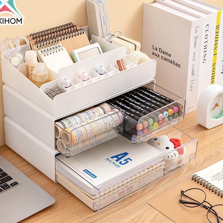 ➶ Oxihom Laci Plastik Susun Tempat Make Up Acrylic Kotak Penyimpanan ✸