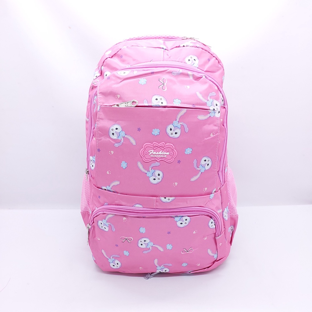 Tas Sekolah Anak Cewek Motif Kelinci LUCU 17 INCHI BESAR MURAH 4 RUANGAN/ Ransel Sekolah Anak POLA Kelinci Lucu Full Colorfull BESAR MURAH / Tas Punggung Anak LOGO kelinci lucu BARU murah / TAS SEKOLAH ANAK SD SMP SMA GAMBAR KELINCI 4 RUANGAN BESAR MURAH