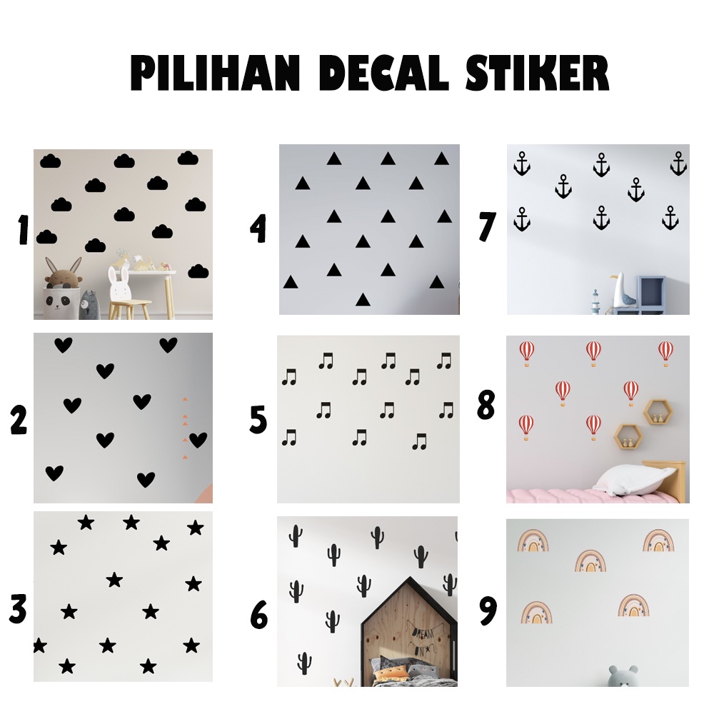 PAKET DEKORASI KAMAR ANAK - PAKET HEMAT STIKER DINDING HIASAN DINDING POSTER