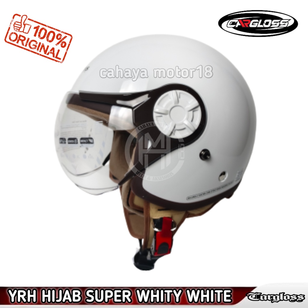 HELM CARGLOSS YRH HIJAB WHITE / PUTIH | HELM RETRO