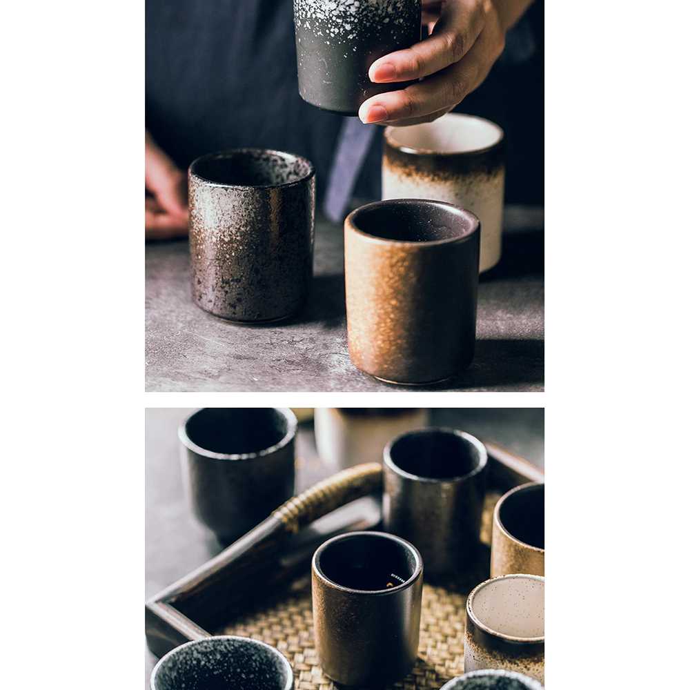 (BISA COD) FTIHSHP RHE Gelas Cangkir Teh Keramik Japanese Style Ceramic Teacup 140ml - EP025