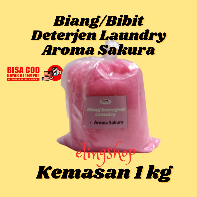 Biang Bibit Sabun Deterjen Detergen Detergent Cair Laundry Pakaian Aroma Sakura Kemasan 1 kg