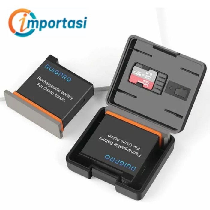 Battery Case GoPro Hero 10 9 8 7 6 5 Osmo Action Tempat Kotak Batere