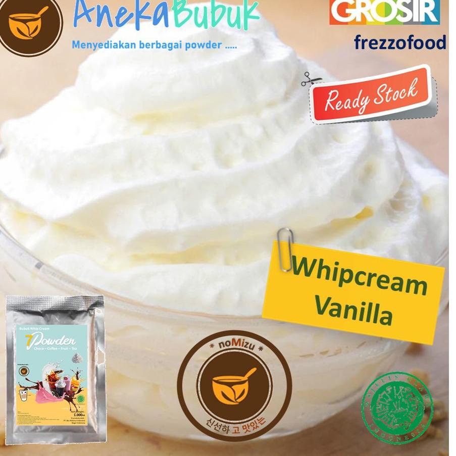 

(COD )NEW_PRODUCT Bubuk Whipped Cream Rasa Vanilla 1 kg / Whip Cream Bubuk Powder 1 Kg / Wippy Cream / Whippy Cream