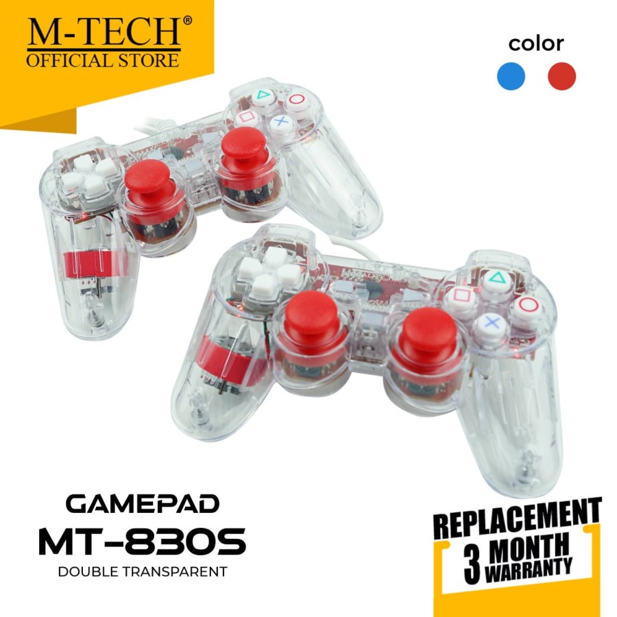 Gamepad Double Transparan / Joystik / Stick Laptop &amp; PC