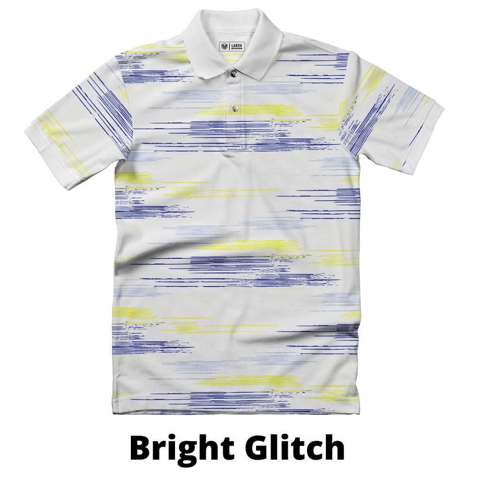 [ART. 8885] VISTULA Kaos Polo Wangki Printing - Bright Glitch