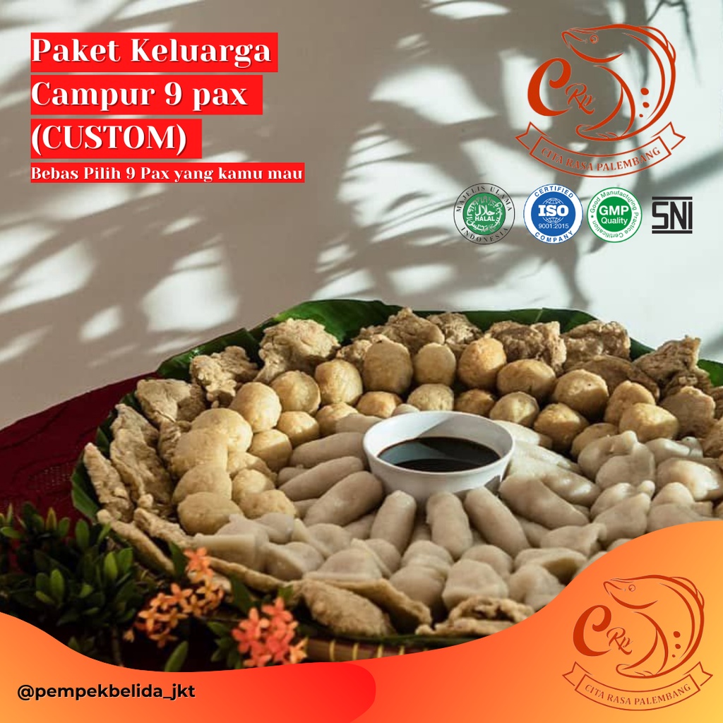 

PEMPEK BELIDA CRP 3 BOX ISI 9 PAX CUSTOM BEBAS PILIH | Campur/Kapal Selam/Kulit/Adaan/Telur Kecil/Lenjer/Sosis/Keju/Telur Putih | Pempek Frozen Cemilan & Oleh Oleh Khas Asli Palembang