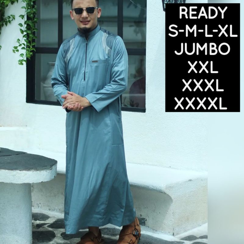 Jubah Platinum Jumbo Al Amwa - Gamis Ukuran Jumbo Al Amwa Platinum - Jubah Platinum Al Amwa Bigsize 
