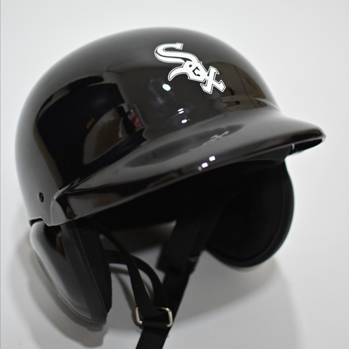 BELLLISSIMO BASEBALL MOTORCYCLE HALF FACE HELMET - SOX BLACK