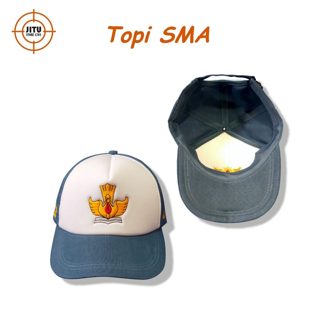 TOPI SEKOLAH SD SMP SMA KUALITAS PREMIUM CUSTOM BORDIR NAMA