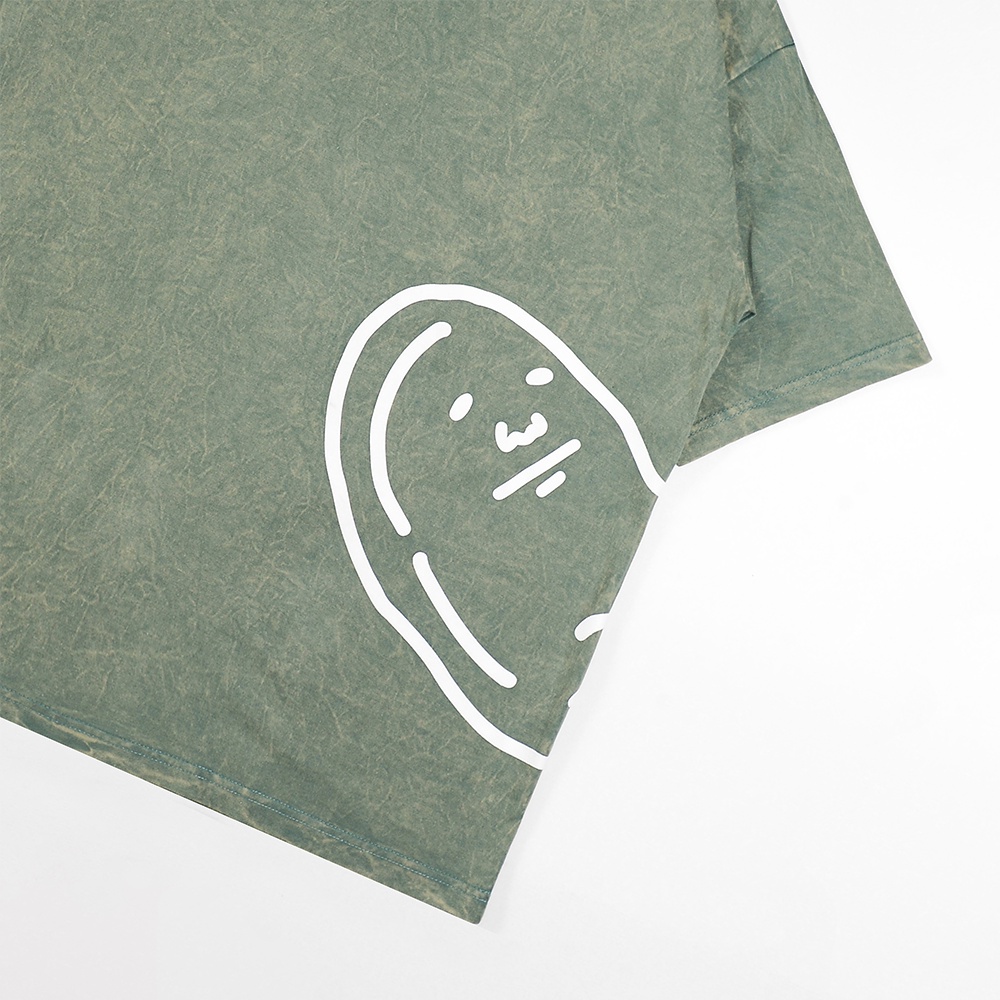 PEANUT STAIN - Hiding Peanut Washed Green Oversized Tshirt