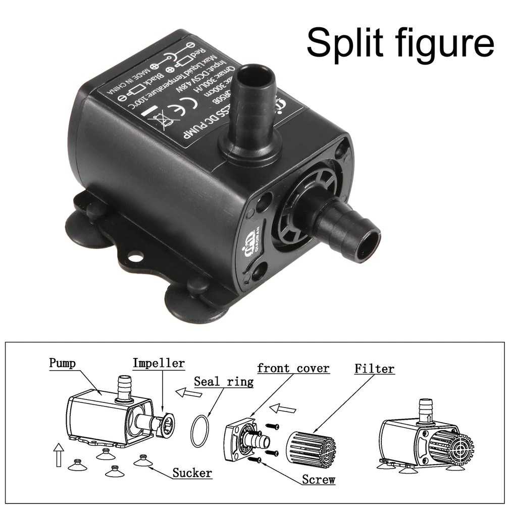 (BISA COD) FTIHSHP AORAN Pompa Air Mini USB Brushless Submersible Aquarium 5V - QR50A