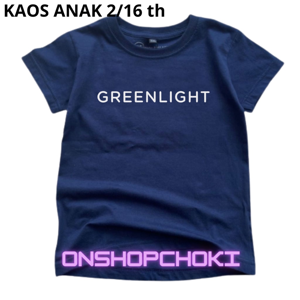 Kaos Oblong Anak-Anak Cewek/Cowok Unisex Logo Grenlit  Usia 2/16th Bahan Halus Premium