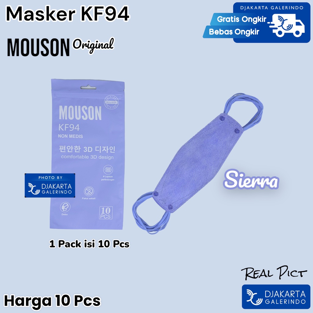 Masker KF94 MOUSON 4Ply Original isi 10Pcs