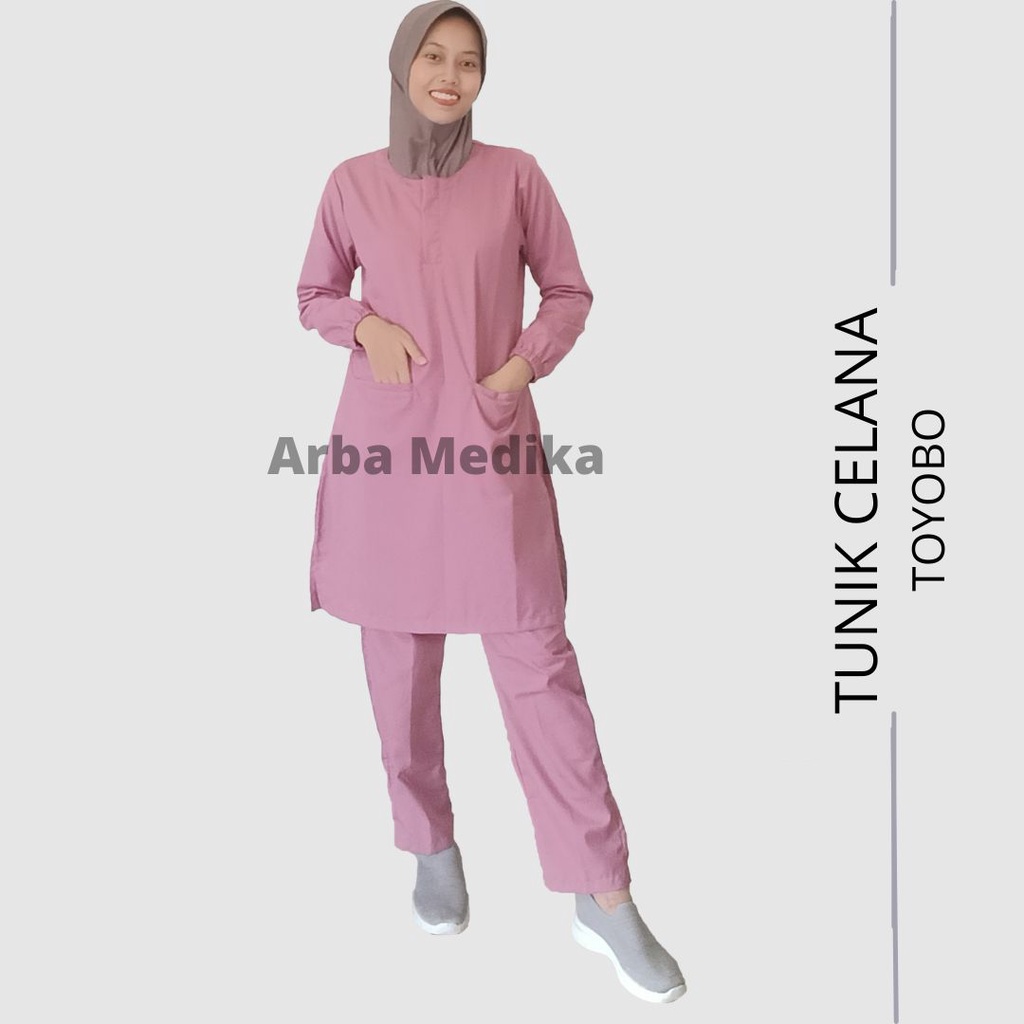 Baju OKA OK Tunik celana lengan panjang karet