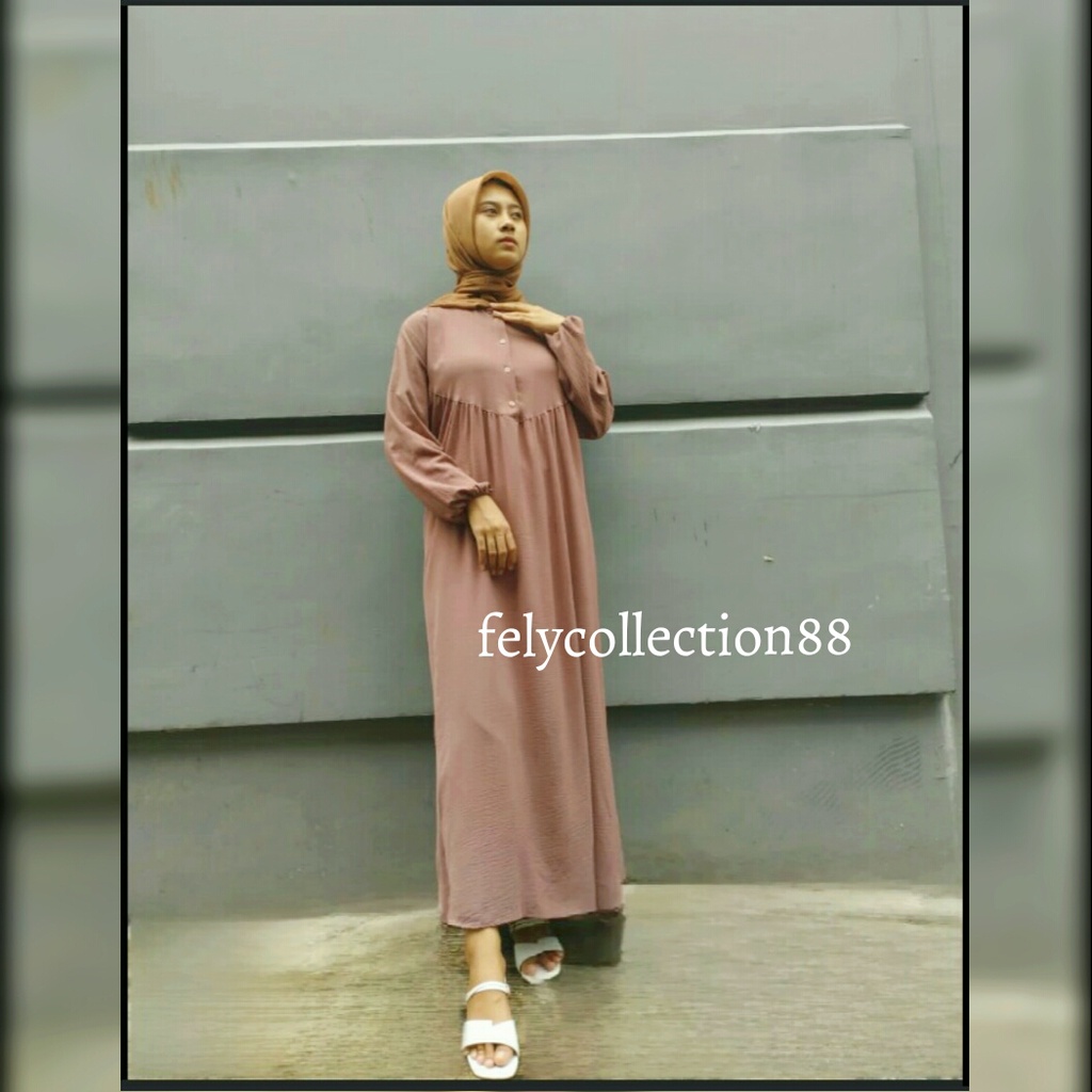 ANYA DRESS MAXY - GAMIS WANITA CRINKLE AIRFLOW