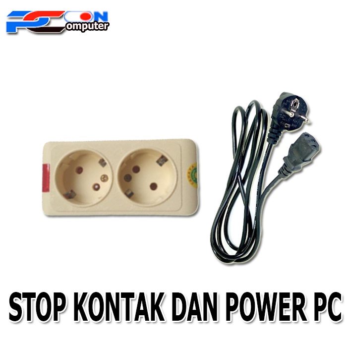 PAKET KABEL POWER PC DENGAN STOP KONTAK