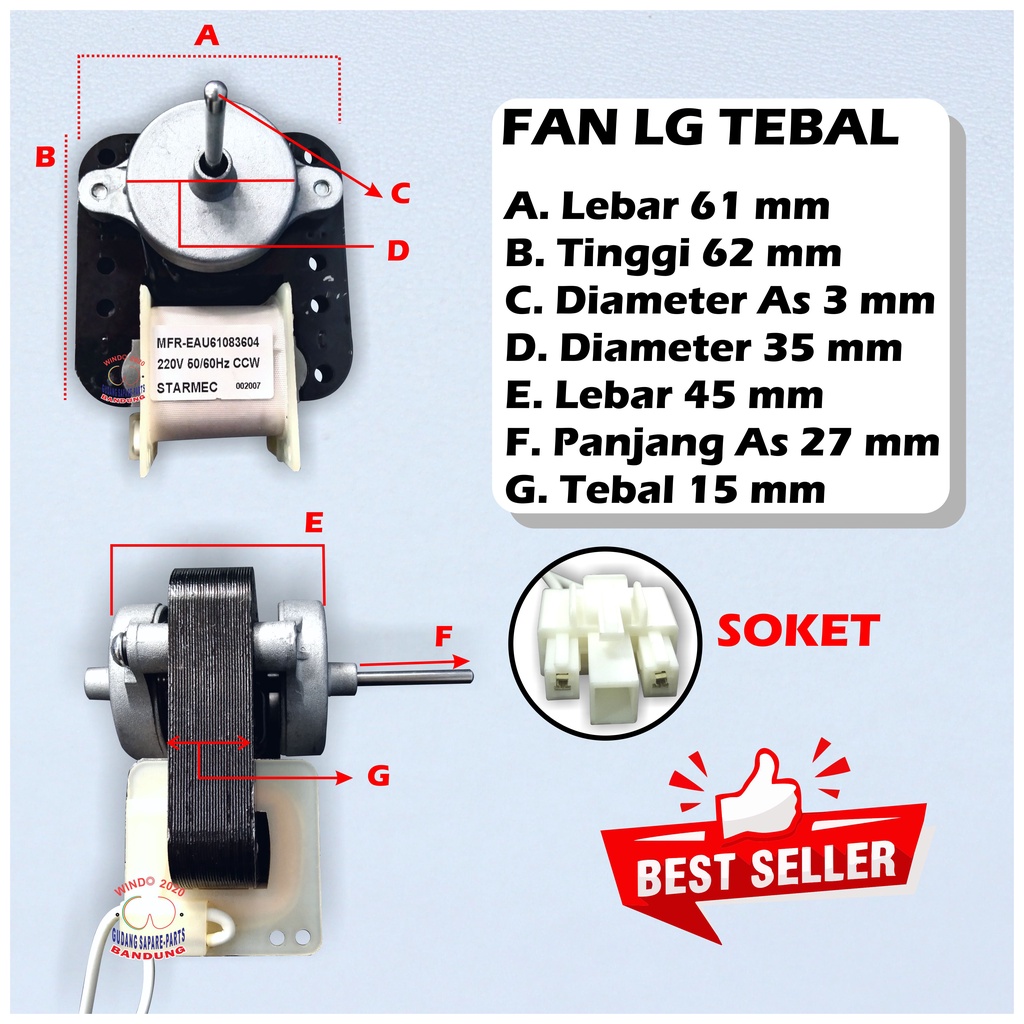 FAN MOTOR KULKAS LG | MOTOR FAN KULKAS LG | DINAMO KIPAS KULKAS LG ORIGINAL