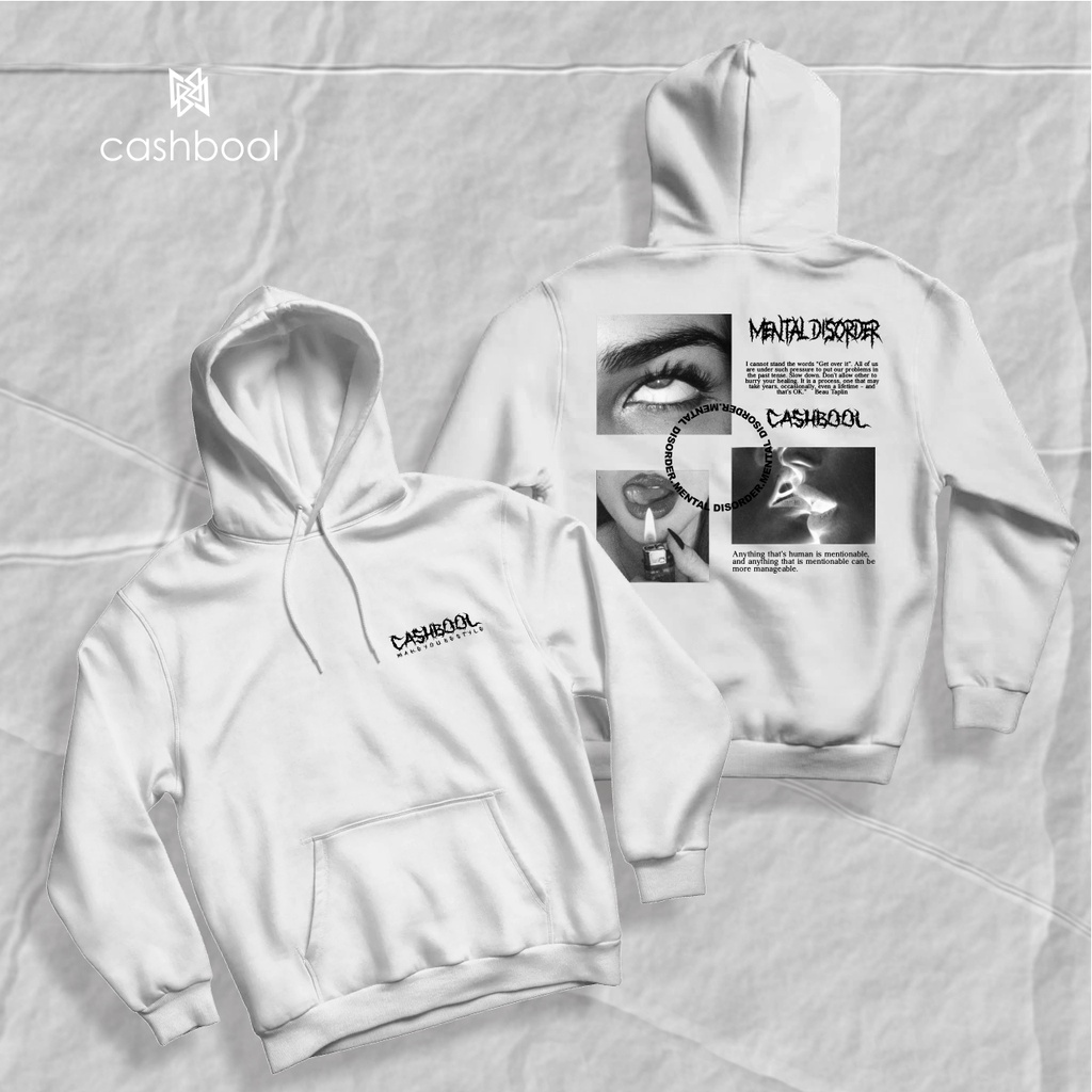 CASHBOOL HOODIE &quot; MENTAL DISORDER &quot; Print Fleece Pullover Unisex  Sweater Hoodie Pria/Wanita TERLARIS Original Premium Distro[BISA COD]