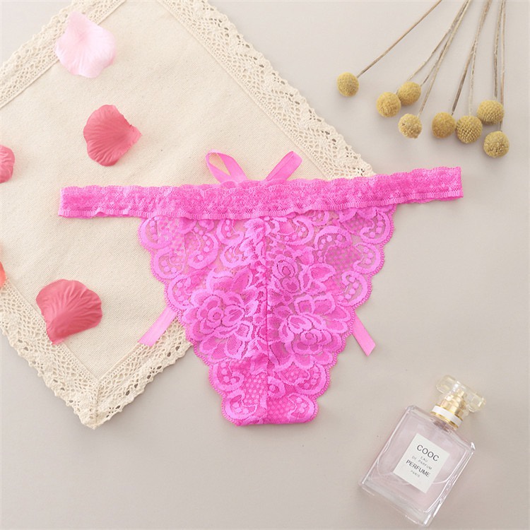 (COD) G-String Wanita Lace Transparan Sexy Celana Dalam  Pola Motif C212