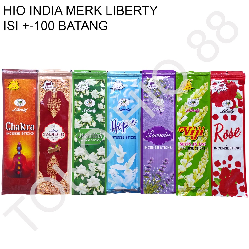 Hio Wangi Dupa Harum India Liberty Panjang Viji Incense Long Stick 100 batang Asli