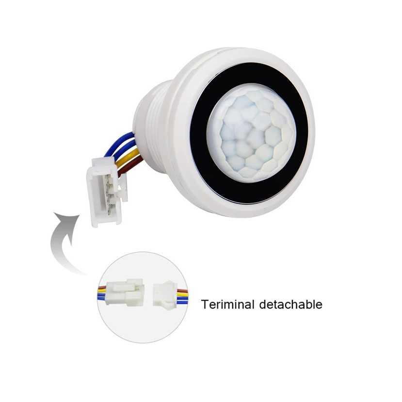 Sensor Lampu LED PIR Infrared Motion Adjustable Induction - AB1 - White