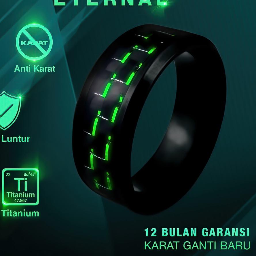✨BIG SALE✨ Emrys Premium Ring ETERNAL Real Titanium Anti Karat Cincin Titanium Pria Wanita serbuuu 